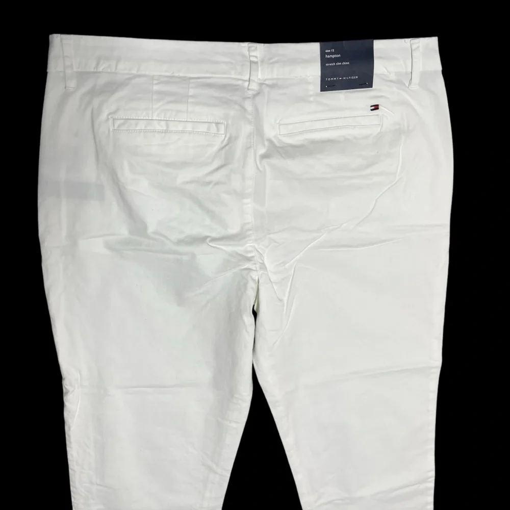 Tommy Hilfiger Women’s White 12 Hampton Heritage Stretch Slim Cuffed Crop NWT*** - Picture 5 of 16